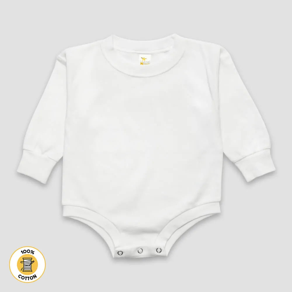 Long Sleeve Bubble Romper- 100% Top Quality Cotton