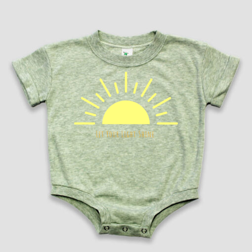Let Your Light Shine Short Sleeved Bubble Romper- Polyester Cotton Blend