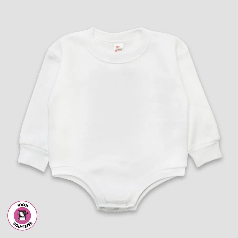 Long Sleeve Fleece Baby Romper- 100% Polyester