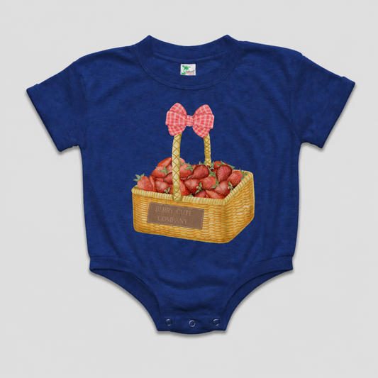 Berry Cute Short Sleeved Bubble Romper- Polyester Cotton Blend (Copy)