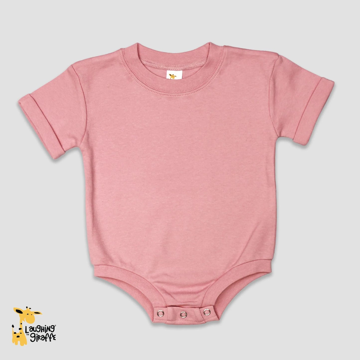 Rosewood Pink Short Sleeved Baby Romper- 100% Top Quality Cotton