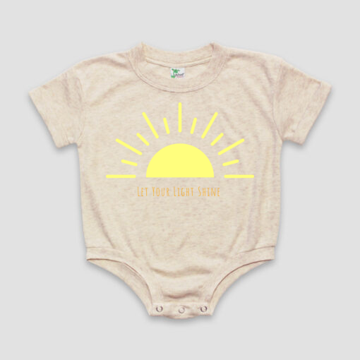 Let Your Light Shine Short Sleeved Bubble Romper- Polyester Cotton Blend