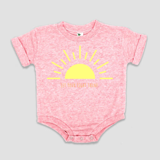 Let Your Light Shine Short Sleeved Bubble Romper- Polyester Cotton Blend
