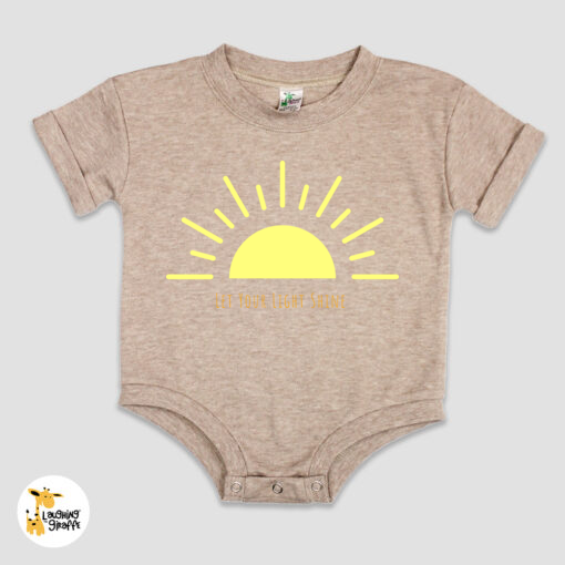 Let Your Light Shine Short Sleeved Bubble Romper- Polyester Cotton Blend
