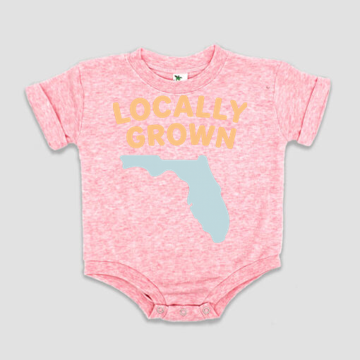 Locally Grown Baby Short Sleeved Bubble Romper- Polyester Cotton Blend