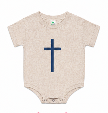 Simple Cross Short Sleeved Romper