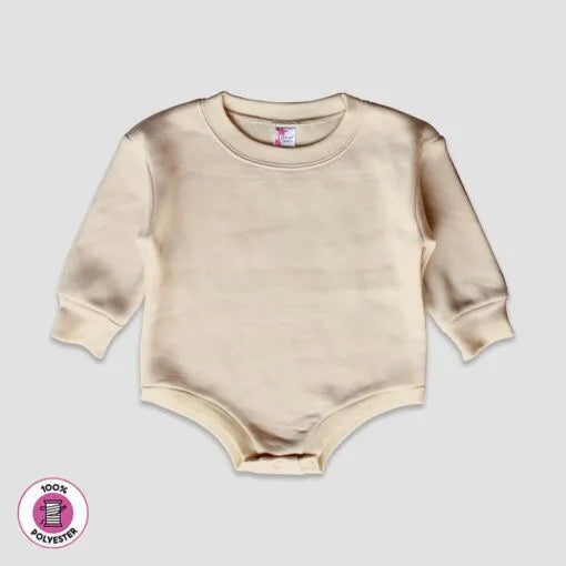Long Sleeve Fleece Baby Romper- 100% Polyester