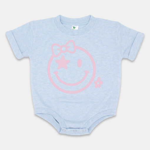 Sweet Smile Short Sleeved Bubble Romper- Polyester Cotton Blend