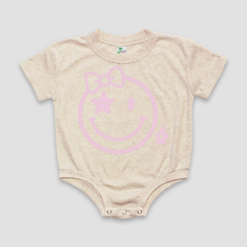 Sweet Smile Short Sleeved Bubble Romper- Polyester Cotton Blend