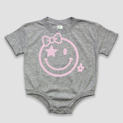Sweet Smile Short Sleeved Bubble Romper- Polyester Cotton Blend
