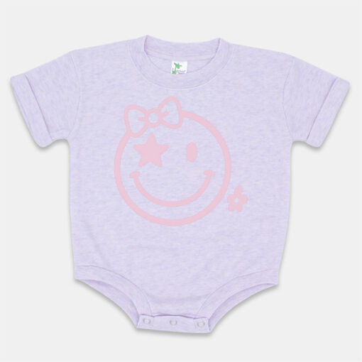 Sweet Smile Short Sleeved Bubble Romper- Polyester Cotton Blend