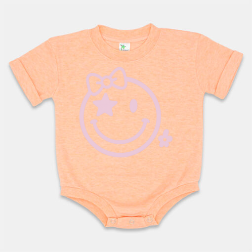 Sweet Smile Short Sleeved Bubble Romper- Polyester Cotton Blend
