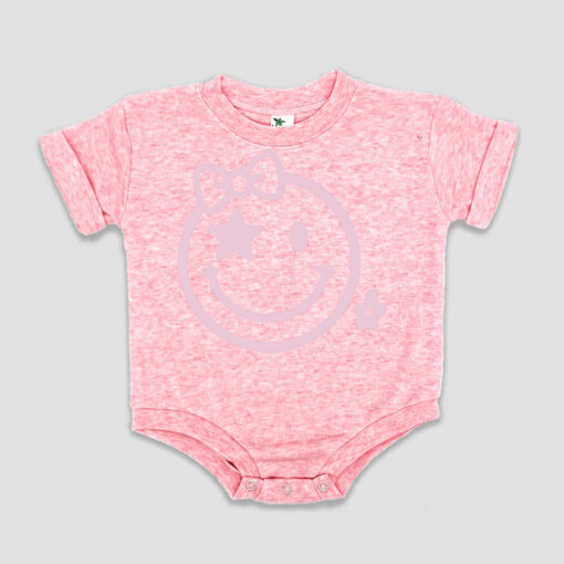 Sweet Smile Short Sleeved Bubble Romper- Polyester Cotton Blend