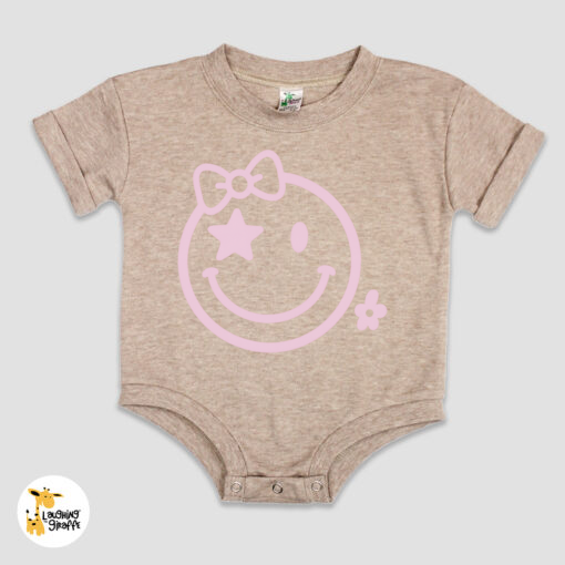 Sweet Smile Short Sleeved Bubble Romper- Polyester Cotton Blend